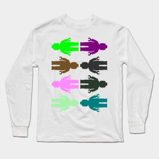 8 x Minifig Stickers Long Sleeve T-Shirt